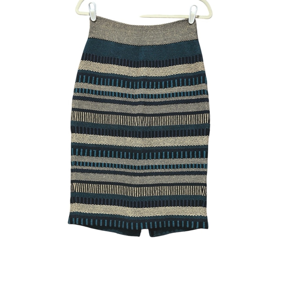 Burberry Striped Blue and Beige Skirt